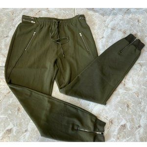L'ATISTE By Amy polyester jogger pants front faux zipper pockets -Ankle ‎ size M